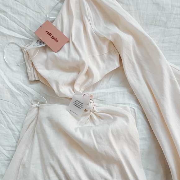 NWT Cult Gaia Asymetrical Cut Out Dress White Ivory Size XS - Picture 2 of 2